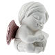 Angel with pink wings and lantern, 10 cm, resin s2