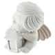 Dove-coloured resin angel, 4 in, leaning on lantern s2