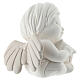 Dove grey angel statue 10 cm leaning on lantern s4