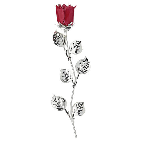 Red rose, 12-inch Bagutta favour, metal 3