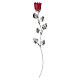Red rose, 12-inch Bagutta favour, metal s1