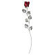 Burgundy scarlet rose favour, 12 in, Bagutta s1