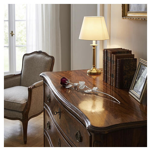 Bordeaux scarlet rose favor 30 cm by Bagutta 2