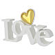 Bagutta favour "Love" inscription with golden heart, 6x10 in s3
