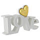 Lembrancinha Bagutta escrita "Love" coração dourado 15x25 cm s4