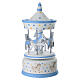 Blue carousel music box favour for baptism by Bagutta, 8x4 in s1
