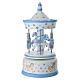 Blue carousel music box favour for baptism by Bagutta, 8x4 in s4