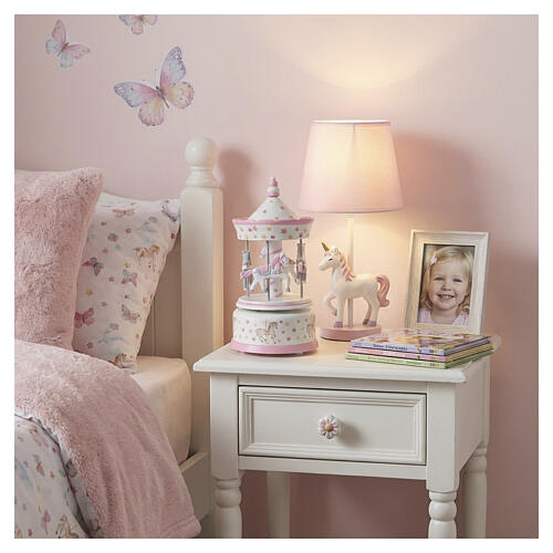 Pink carousel music box by Bagutta, 8x4 in 2