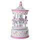 Pink carousel music box by Bagutta, 8x4 in s4