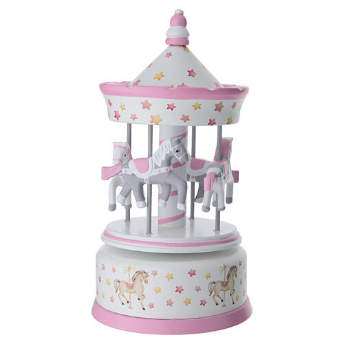 Pink Carousel Music Box 20x10 cm Bagutta 4