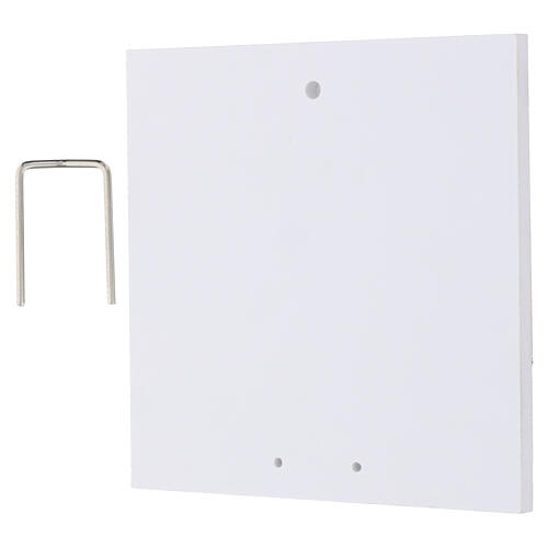 Placa 15x15 cm anjo com coração para Primeira Comunhão menino 2