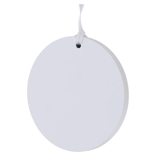 First Communion favour medallion for boy, 4 in, Angel with chalice 2