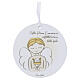 Lembrancinha medalhão Primeira Comunhão menino 10 cm Anjo com cálice s1