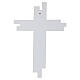 Stylized silver metal Christ on pierced elm wood cross, 40x30 cm s3