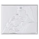 Holy Family plaque in silver bilaminate, silver finish, 6x8 in s1