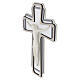 Crucifix mural en bois avec Christ stylisé blanc 45x35 cm s3