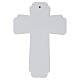Crocifisso da parete legno Cristo stilizzato color bianco 45x35 cm s4