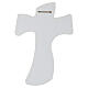 Tau wall crucifix in wood with stylised silver-finished Christ, 14x10 in s3