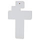 Modern wooden crucifix with stylised white Christ, 9x6 in s3