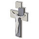 Modern wooden crucifix with stylized white Christ, 25x15 cm s2