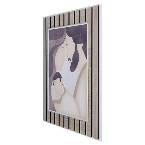 Holy Family picture with wooden frame, 16x14 in 2