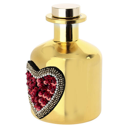 Bomboniera matrimonio profumatore oro con cuore Bagutta 180 ml 4