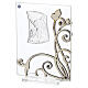 Quadretto vetro con bilaminato argento Angelo Custode 10x7 cm s4