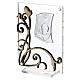 Quadretto mod. Intarsio bilaminato Cresima 10x7 cm vetro s1