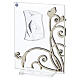 Quadretto mod. Intarsio bilaminato Cresima 10x7 cm vetro s4