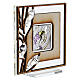 Quadro linea Genuine Prima Comunione cornice legno chiaro 10x10 cm s3