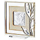 Quadro linea Genuine Prima Comunione cornice legno chiaro 10x10 cm s4