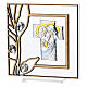 Quadro vetro con bilaminato Sacra Famiglia 10x10 cm mod. Royal s1