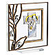 Quadro vetro con bilaminato Sacra Famiglia 10x10 cm mod. Royal s3