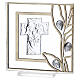 Quadro vetro con bilaminato Sacra Famiglia 10x10 cm mod. Royal s4