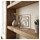 Quadretto Royal Angelo Custode cornice legno e bilaminato 10x10 cm s2