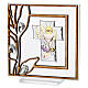 Quadro Prima Comunione vetro e bilaminato Royal con croce 10x10 cm  s1