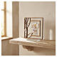 Quadro Prima Comunione vetro e bilaminato Royal con croce 10x10 cm  s2