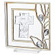 Quadro Prima Comunione vetro e bilaminato Royal con croce 10x10 cm  s4