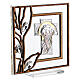 Quadretto vetro Royal bilaminato argento Cristo preghiera 10x10 cm s3