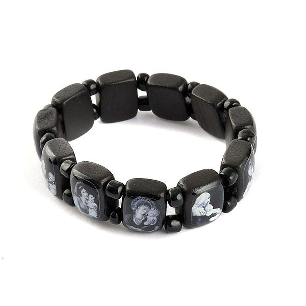 Holy bracelet Virgin Mary Jesus Saints images, black online sales on