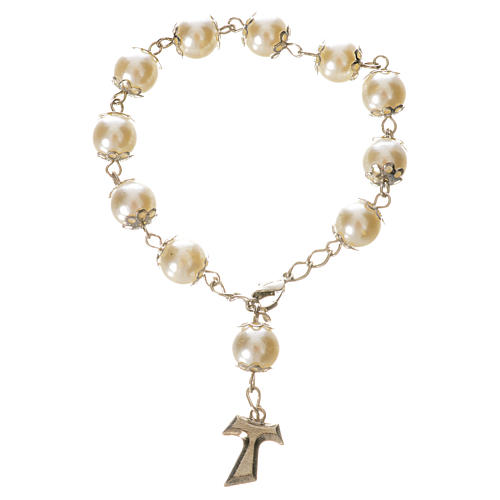 Ten pearlette  beads rosary bracelet 1
