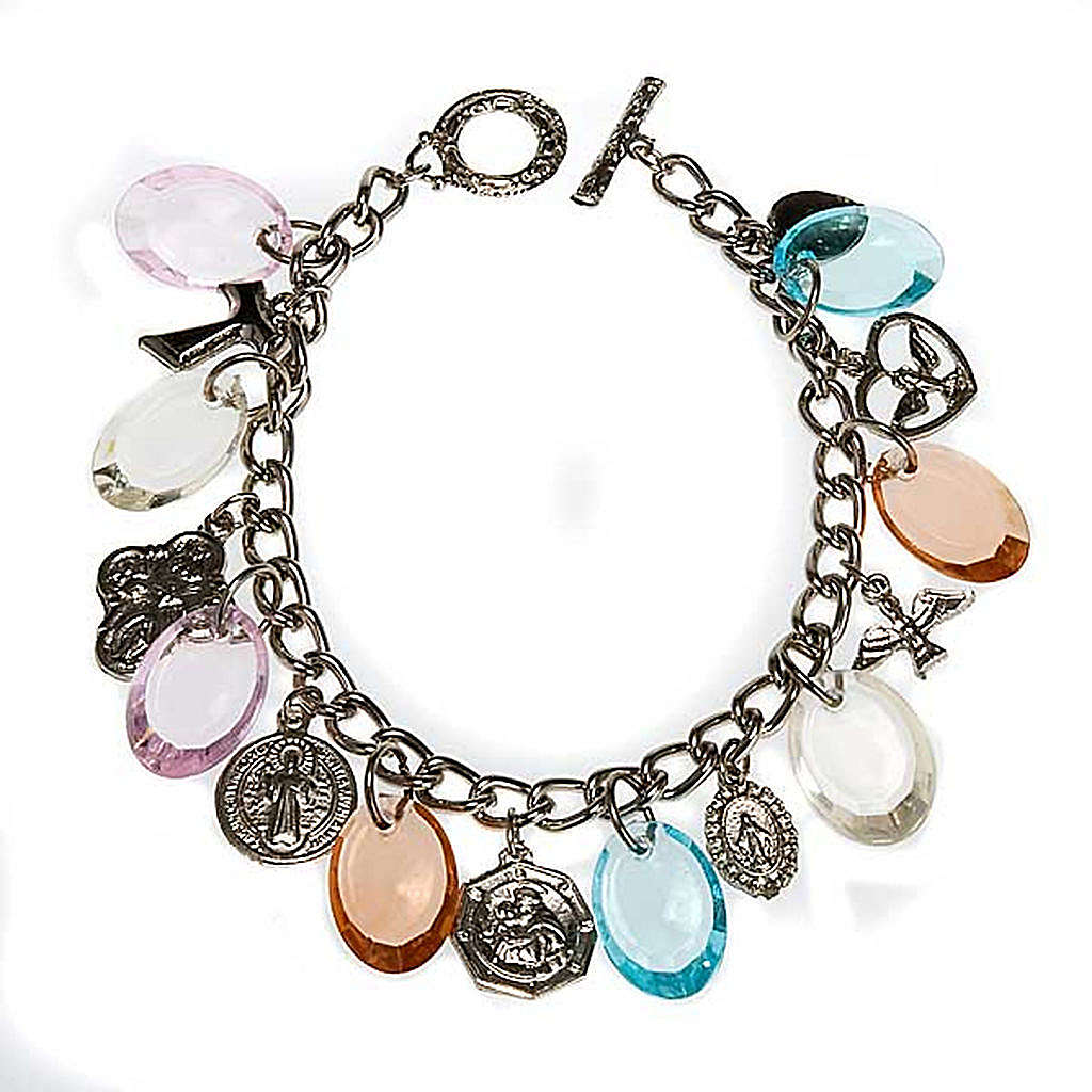 Bracelet with colored and silver medals online sales on HOLYART.co.uk