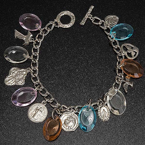 Bracelet with colored and silver medals 2