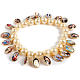 Golden pearl multi-image bracelet s1