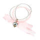 Heart and angels bracelet for babies s7