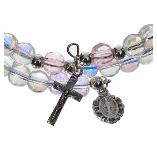Spiralenförmiges Rosenkranz-Armband mit Glasperlen 2