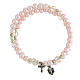 Spiralenförmiges Rosenkranz-Armband mit rosa Glasperlen s1