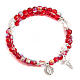 Cristal red spring rosary bracelet s1