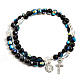Black cristal spring rosary bracelet s1