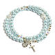 Light blue pearlettes spring bracelet s1